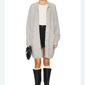 Free People Light Gray Cardigan Sweater